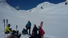 Picnic  l'abri du vent, en Italie, aprs le col de la Loue Blanche