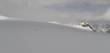 On prend pied sur le glacier trs plat du Ruitor
