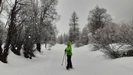 Photo indite : Ccile en raquettes  neige !!!