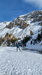 Vincent est le seul courageux en skating dans cette neige horrible