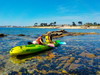 Petit tour de kayak avec Ma depuis la plage de Larmor-Kergulen