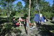 Bien installs, une seule autre tente dans ce petit camping paysan
