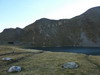 Le lac de la Muzelle au petit matin, avec le refuge